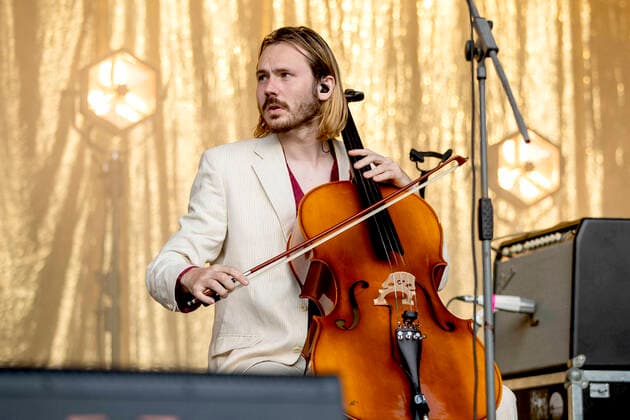 Janos Mijnssen of the Goran KoÄ y Vocalist Orkestar Band accompanies Faber live at the Picnic Concert at the Zoopark Festwiese Erfurt, 22 07 2021 Foto:xM.xKremerx xFuturexImage
