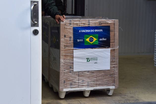 SÃO PAULO, SP - 23.07.2021: SAÍDA DE VACINAS DO INSTITUTO BUTANTAN - Release of new doses of the Coronavac vaccine, from the Butantan Institute, against Covid-19 (Coronavirus) to the PNI (National Immunization Program) of the Ministry of Health. This Friday, (23) at the Butantan Institute. President Jair Bolsonaro, (No Party) says he has ordered an investigation into the price of the Coronavac Vaccine made by Butantan, according to Bolsonaro the factory in China offered $5, while the Butantan Institute charges $10. x2096332x  RobertoxCasimiro