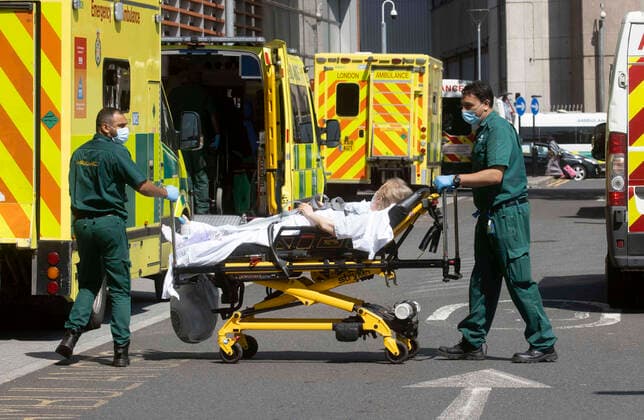 . 23 07 2021. London, United Kingdom. Hospitals are under pressure as a steady stream of patients arrive at the Royal London Hospital in Whitechapel. Infection rates continue to soar with approximately 741,700 people testing positive, days after Boris Johnson confirmed the removal of all Covid-19 legal restrictions on Freedom Day. Hospitals also have a big backlog of patients. This is one day after NHS staff were offered a 3% pay rise.Nurses and staff are considering strike action. Royal London Hospital. Whitechapel.  xMarkxThomasx xi-Imagesx IIM-22442-0001