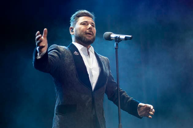 July 23, 2021, Madrid, Spain: Singer Miguel Poveda performs live on stage during the Jazz Palacio Real music festival at Palacio Real in Madrid. Madrid Spain - ZUMAs197 20210723_zaa_s197_144 Copyright: xAtilanoxGarciax