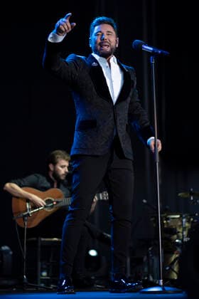 July 23, 2021, Madrid, Spain: Singer Miguel Poveda performs live on stage during the Jazz Palacio Real music festival at Palacio Real in Madrid. Madrid Spain - ZUMAs197 20210723_zaa_s197_154 Copyright: xAtilanoxGarciax
