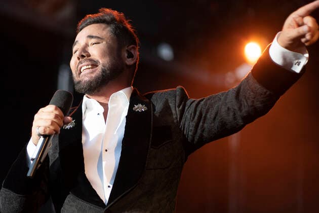 July 23, 2021, Madrid, Spain: Singer Miguel Poveda performs live on stage during the Jazz Palacio Real music festival at Palacio Real in Madrid. Madrid Spain - ZUMAs197 20210723_zaa_s197_166 Copyright: xAtilanoxGarciax