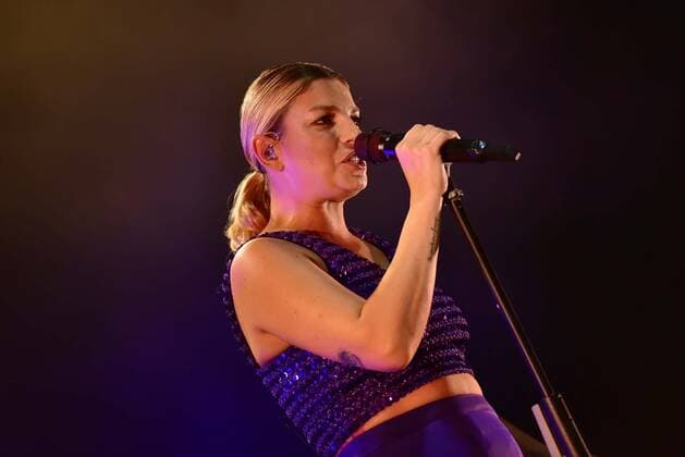 Italy: Emma Marrone - Fortuna Live Tour 2021 Emma Marrone performs live at Ex base Nato in Napoli with her Fortuna Live Tour 2021. Napoli Italy Copyright: PaolaxVisone