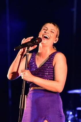 Italy: Emma Marrone - Fortuna Live Tour 2021 Emma Marrone performs live at Ex base Nato in Napoli with her Fortuna Live Tour 2021. Napoli Italy Copyright: PaolaxVisone