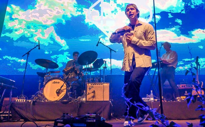 Danish Hugo Helmig plays up to Havefest paa Plaenen in Tivoli on Friday 23 July 2021 Havefest replaces Fredagsrock, which has been canceled due to the Covid 19 Corona crisis, Copenhagen  Copyright: TorbenxChristensen TorbenxChristensenx COP104 spdk20210724-012344-L