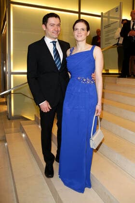 Daniela Schulte mit Ehemann Christian bei der Verleihung des 11. Deutschen Hörfilmpreis im Atrium der Deutsche Bank AG in Berlin 090413 Berlin Deutschland Copyright: xJamesxColdreyx