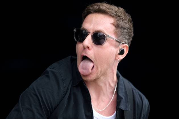 music McFly Concert Danny Jones sticks his tongue out during the McFly Music Concert at York Racecourse, York, United Kingdom on 24 July 2021. York York Racecourse Yorkshire United Kingdom Editorial use only , Copyright: xMickxAtkinsx PSI-13164-0012