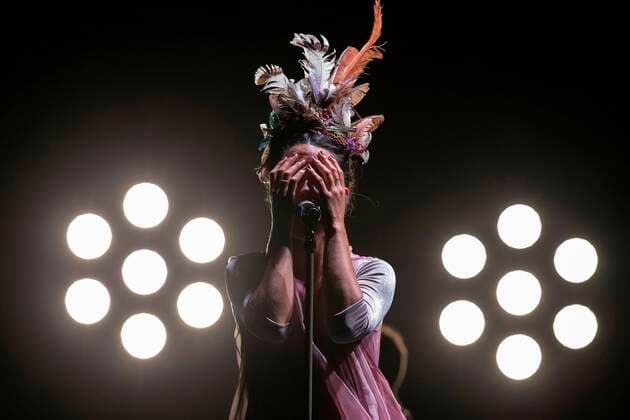 Spanish singer of music group Fuel Fandango, Cristina Manjon Nita , perfoms on stage during Sea of music festival celebrated at Cartagena, Murcia, Spain, 25 July 2021. EFE Marcial Guillén. SEA OF MUSIC FESTIVAL !ACHTUNG: NUR REDAKTIONELLE NUTZUNG!  Copyright: xMarcialxGuillénx FM7008 20210724-57aa117baf914cd144af93babc900f814f6e6bb3
