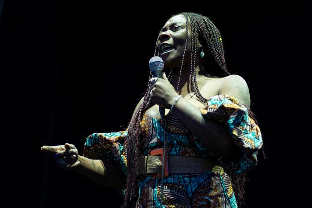July 24, 2021, Madrid, Spain: Singer Concha Buika performs at the Plaza de la Armeria which was included in the Jazz Palacio Real 2021 program in Madrid. Madrid Spain - ZUMAs197 20210724_zaa_s197_196 Copyright: xAtilanoxGarciax