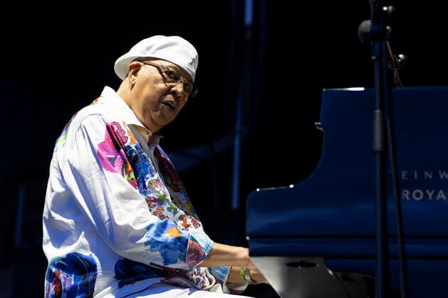 July 25, 2021, Madrid, Spain: Cuban jazz pianist Chucho Valdes performs on stage during the Jazz Palacio Real music festival at Palacio Real in Madrid. Madrid Spain - ZUMAs197 20210725_zaa_s197_099 Copyright: xAtilanoxGarciax