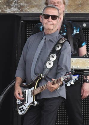 Readington, NJ, - JULY 25: Chuck Panozzo Of Styx preforms in concert at the The 38th annual New Jersey Lottery Festival of Ballooning on JULY 25, 2021 in Readington, NJ . Copyright: xJohnxPalmerx