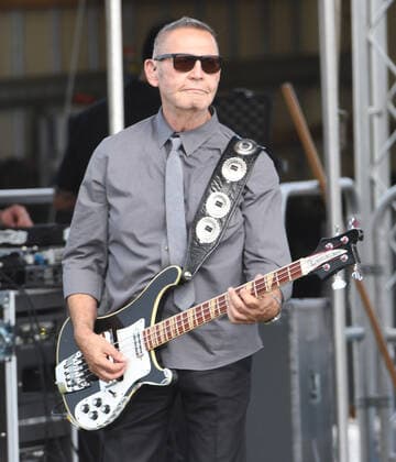 Readington, NJ, - JULY 25: Chuck Panozzo Of Styx preforms in concert at the The 38th annual New Jersey Lottery Festival of Ballooning on JULY 25, 2021 in Readington, NJ . Copyright: xJohnxPalmerx