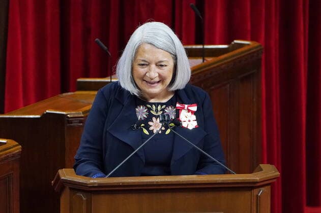 July 26, 2021, Ottawa, on, Canada: Governor General Mary Simon gives her address after she took the oath to become the 30th Governor General of Canada in Ottawa on Monday, July 26, 2021. Ottawa Canada  - ZUMAc35_ 20210726_zaf_c35_071 Copyright: xSeanxKilpatrickx