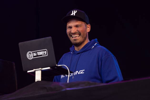 DJ Teddy O Knossi, Die Atzen Friends at the live performance in the BonnLive Kulturgarten Bonn, 27 07 2021 BonnLive is a cooperation between the fünfdrei event agency and Rheinevents Bonn Am Römerbad NRW Germany
