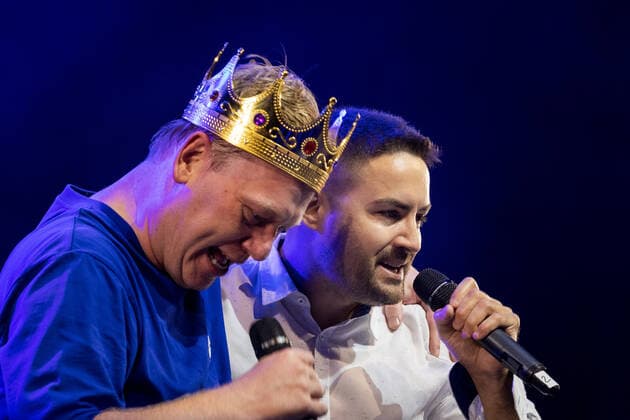 Jens Knossalla with Menderes Bagci Knossi, Die Atzen Friends at the live performance in BonnLive Kulturgarten Bonn, 27 07 2021 BonnLive is a cooperation between fünfdrei Eventagentur and Rheinevents Bonn Am Römerbad NRW Germany