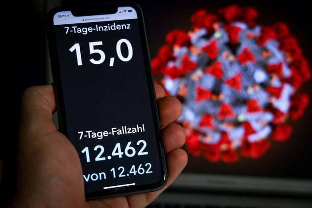 Coronavirus in Germany Covid 19 Dashboard of the Robert Koch Institute 28 07 2021 Robert Koch Institute 7 days incidence 15.0 7 days number of cases 12 462 COVID 19 cases 3 761 169 addition by 2 768 the previous day COVID 19 deaths 91 586 addition by 21 the previous day