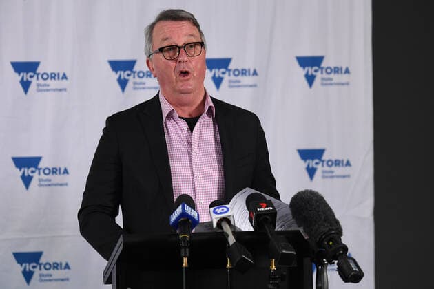 MARTIN FOLEY COVID19 PRESSER, Victorian Health Minister Martin Foley speaks to the media during a press conference in Melbourne, Thursday, July 29, 2021. Victoria has recorded seven new cases of Covid19 in the past 24 hours. ( NO ARCHIVING, EDITORIAL USE ONLY, NO USE IN BOOKS WITHOUT CONSENT MELBOURNE VIC AUSTRALIA  Copyright: xJAMESxROSSx 20210729001561566531