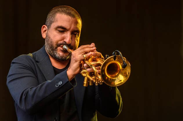 Ibrahim Maalouf at the festival Arena 5 in Brussels Maalouf Ibrahim au festival Arena 5 a Bruxelles Reporters QUINET JEANxMARCxQUINET