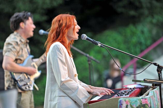 Singer Alex Mayr Singer Alex Mayr during a performance at the Seebühnenzauber Spezial 2021 on 30 07 2021 at the Luisenpark Mannheim 20210730MWI5623