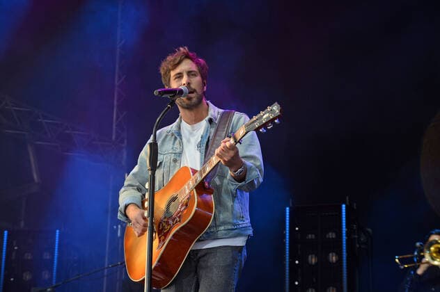 Hamburg the 31 07 2021, Max Giesinger live with his program The Journey on stage at Cruise Inn Open Air on the grounds of Cruise Center Steinwerder in the Port of Hamburg Max Giesinger live with his program The Journey back on stage , Hamburg Hamburg Germany Steinwerder