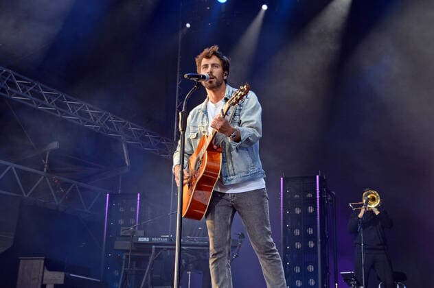 Hamburg the 31 07 2021, Max Giesinger live with his program The Journey on stage at Cruise Inn Open Air on the grounds of Cruise Center Steinwerder in the Port of Hamburg Max Giesinger live with his program The Journey back on stage , Hamburg Hamburg Germany Steinwerder