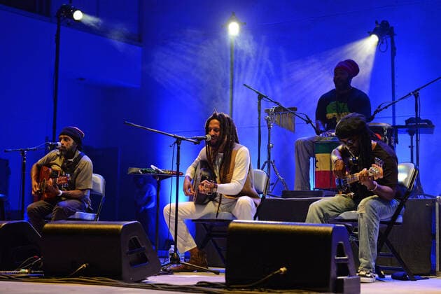 HOLLYWOOD FL - JULY 31: Julian Marley performs at The Arts Park Amphitheater at Young Circle on July 31, 2021 in Hollywood, Florida. Copyright: xmpi04 MediaPunchx