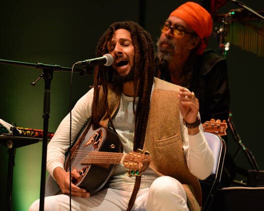 HOLLYWOOD FL - JULY 31: Julian Marley performs at The Arts Park Amphitheater at Young Circle on July 31, 2021 in Hollywood, Florida. Copyright: xmpi04 MediaPunchx