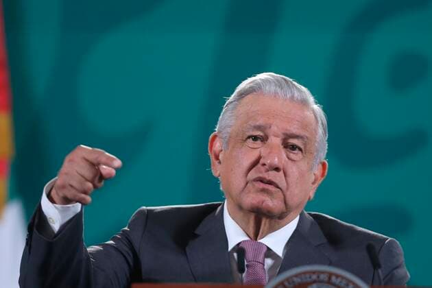 Mexican President Andres Manuel Lopez Obrador speaks during his daily press conference at the Palacio Nacional in Mexico City, Mexico, 03 August 2021. Mexican President Andres Manuel Lopez Obrador press conference !ACHTUNG: NUR REDAKTIONELLE NUTZUNG!  Copyright: xSashenkaxGutierezx MEX8234 20210803-958734be826f511eb9b24be3e5abf52c74d11098