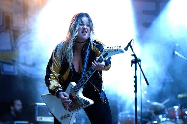Filippa Nässil from Thundermother live at Kommraus Festival at Ricklinger Bad Hannover, 03 08 2021 Foto:xC.xNiehausx xFuturexImage