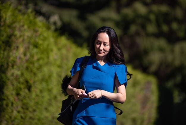August 4, 2021, Vancouver, BC, Canada: Meng Wanzhou, chief financial officer of Huawei, leaves home to attend her extradition hearing at B.C. Supreme Court, in Vancouver, B.C., Wednesday, Aug. 4, 2021. Vancouver Canada - ZUMAc35_ 20210804_zaf_c35_107 Copyright: xDarrylxDyckx