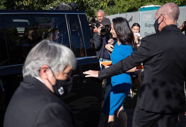 August 4, 2021, Vancouver, BC, Canada: Meng Wanzhou, chief financial officer of Huawei, leaves home to attend her extradition hearing at B.C. Supreme Court, in Vancouver, B.C., Wednesday, Aug. 4, 2021. Vancouver Canada - ZUMAc35_ 20210804_zaf_c35_115 Copyright: xDarrylxDyckx
