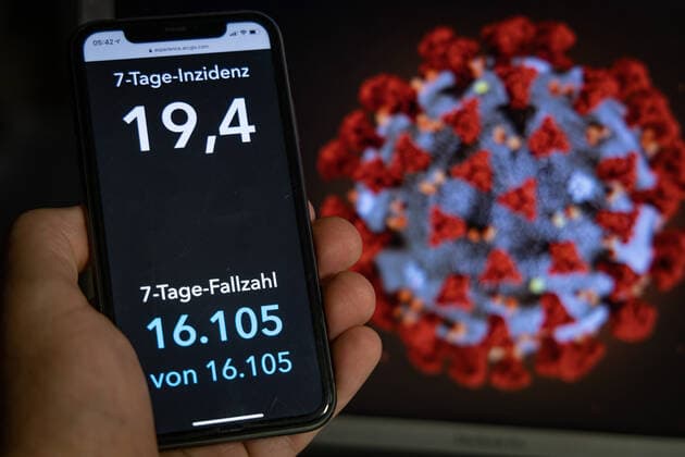 Coronavirus in Germany Covid 19 Dashboard of the Robert Koch Institute 05 08 2021 Robert Koch Institute 7 days Incidence 19.4 7 days Number of cases 16 105 COVID 19 cases 3 780 985 Addition by 3 539 the previous day COVID 19 deaths 91 730 Addition by 26 the previous day