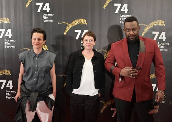 Locarno, Switzerland Locarno Film Festival 2021 First Feature Jury Katharina Wyss, Karina Ressler, Amjad Abu Alala In the photo: Katharina Wyss, Karina Ressler, Amjad Abu Alala  Copyright: xNickxZonnax xIPAx xNickxZonnax