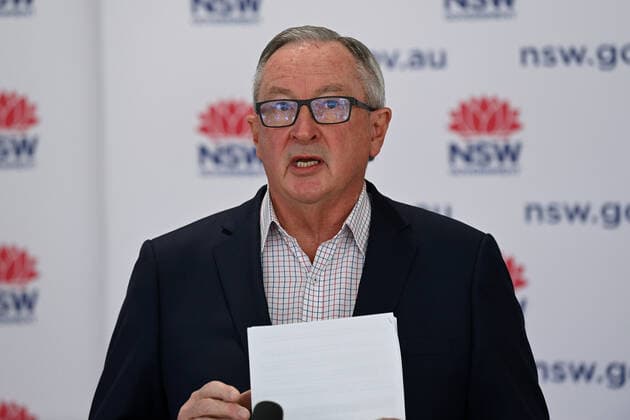 BRAD HAZZARD COVID19 PRESSER, NSW Health Minister Brad Hazzard speaks to the media during a COVID-19 press conference in Sydney, Saturday, August 7, 2021. NSW recorded 319 new locally acquired cases of COVID-19 in the 24 hours to 8pm last night. ( NO ARCHIVING, EDITORIAL USE ONLY, NO USE IN BOOKS WITHOUT CONSENT SYDNEY NSW AUSTRALIA  Copyright: xBIANCAxDExMARCHIx 20210807001565028487