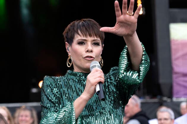 Francine Jordi live at the Summer in the City event on the forecourt of the PostFinance Arena Bern, 06 08 2021 Foto:xA.xRaemyx xFuturexImage