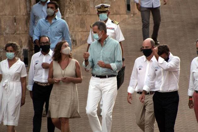 King Felipe VI at the awards ceremony of the Kings Cup of regattas in Palma de Mallorca, Saturday August 7, 2021 Cordon Press