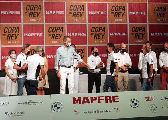 King Felipe VI at the awards ceremony of the Kings Cup of regattas in Palma de Mallorca, Saturday August 7, 2021 Cordon Press