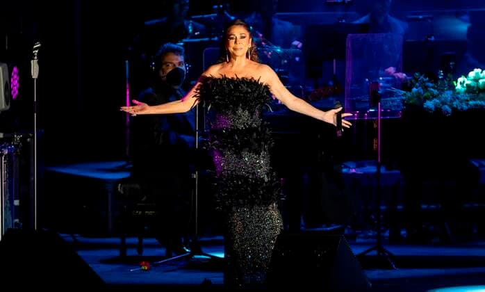 Spanish singer Isabel Pantoja performs on stage during her only concert in Spain this year at the Tio Pepe Festival in Jerez de la Frontera, Cadiz, southern Spain, 07 August 2021. ISABEL PANTOJA IN CONCERT !ACHTUNG: NUR REDAKTIONELLE NUTZUNG!  Copyright: xRomanxRiosx GRAF823 20210807-2dd257e6b9be7386a9f4312511547f6a408b6f70
