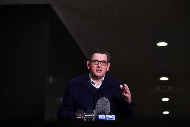 DANIEL ANDREWS COVID19 PRESSER, Victorian Premier Daniel Andrews speaks to the media during a press conference in Melbourne, Sunday, August 8, 2021. Victoria has recorded 11 new locally acquired COVID-19 cases. ( NO ARCHIVING, EDITORIAL USE ONLY, NO USE IN BOOKS WITHOUT CONSENT MELBOURNE VIC AUSTRALIA  Copyright: xJAMESxROSSx 20210808001565398571