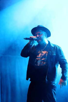 Anton Schneider alias Fatoni at the Bergfunk Open Air on the Funkerberg in Königs Wusterhausen, 7 August 2021 Bergfunk Open Air