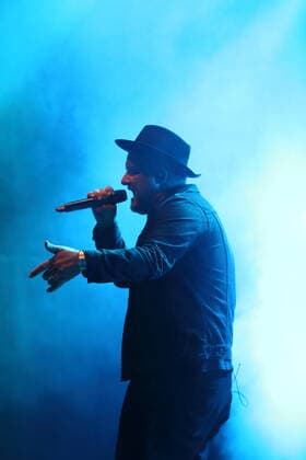 Anton Schneider alias Fatoni at the Bergfunk Open Air on the Funkerberg in Königs Wusterhausen, 7 August 2021 Bergfunk Open Air