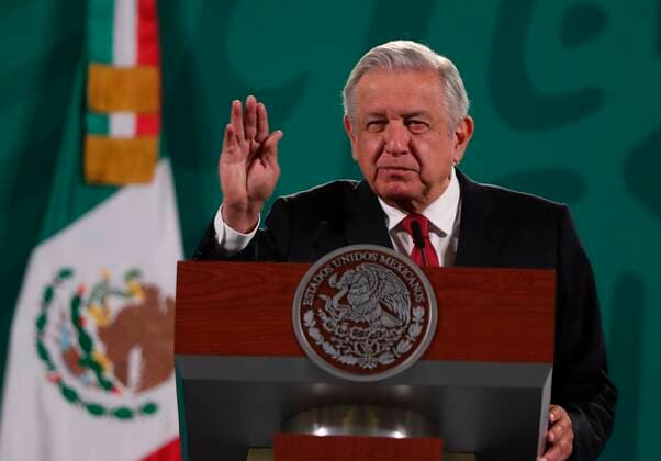 The president of Mexico, Andres Manuel Lopez Obrador, speaks during his morning press conference at the National Palace in Mexico City, Mexico, 10 August 2021. Lopez Obrador insisted this Tuesday on a complete renewal of the Electoral Tribunal of the Judicial Power of the Federation despite the recent resignations in this controversial entity. Lopez Obrador calls for complete renewal of Electoral Tribunal despite resignations !ACHTUNG: NUR REDAKTIONELLE NUTZUNG!  Copyright: xMarioxGuzmanx MEX8692 20210810-dc3d89ac300814a6f675bc2e608a04af00a046c9