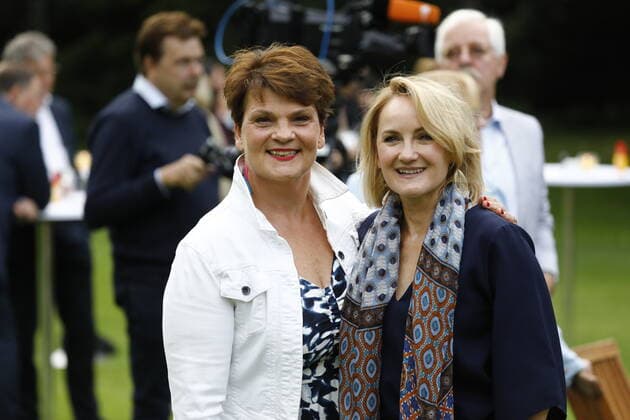 Gayle Tufts L , Entertainer , Germany, Berlin, Presidential Garden of Bellevue Palace, Address by Federal President Frank Walter Steinmeier at a Jazz Concert with Thomas Quasthoff Friends