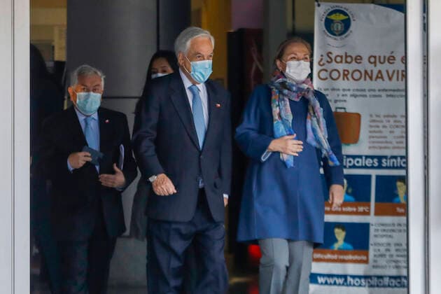 Santiago, August 11, 2021 The President of the Republic, Sebastan Pinera, accompanied by the Minister of Health, Enrique Paris, begins the process of vaccination with booster dose against Covid 19 Dragomir Yankovic Aton Chile, Santiago Chile Aton 533533  Copyright: DRAGOMIRxYANKOVIC ATONxCHILE