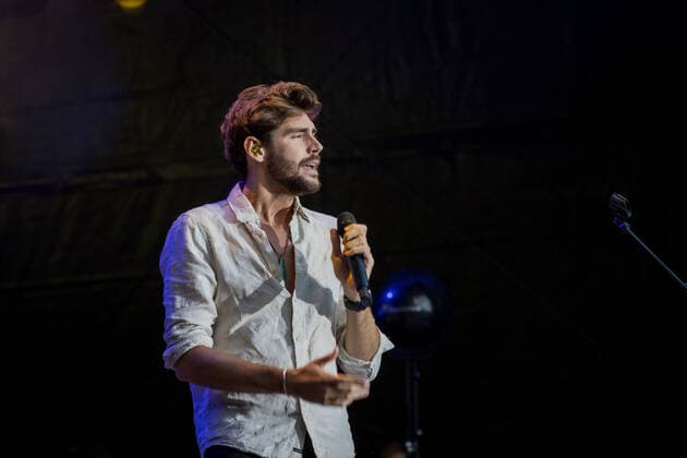 First live performance in Germany of the Spanish-German pop singer Alvaro Soler with the Mar de Colores European Tour at the Kunst Rasen Bonn, 11 08 2021 organized by E L Hartz Promotion GmbH Bonn Gronau NRW Germany