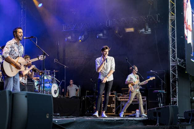 First live performance in Germany of the Spanish-German pop singer Alvaro Soler with the Mar de Colores European Tour at the Kunst Rasen Bonn, 11 08 2021 organized by E L Hartz Promotion GmbH Bonn Gronau NRW Germany