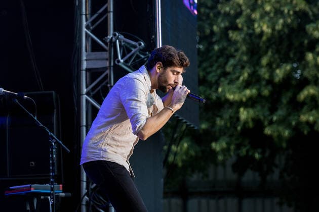 First live performance in Germany of the Spanish-German pop singer Alvaro Soler with the Mar de Colores European Tour at the Kunst Rasen Bonn, 11 08 2021 organized by E L Hartz Promotion GmbH Bonn Gronau NRW Germany