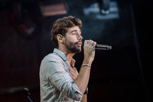 First live performance in Germany of the Spanish-German pop singer Alvaro Soler with the Mar de Colores European Tour at the Kunst Rasen Bonn, 11 08 2021 organized by E L Hartz Promotion GmbH Bonn Gronau NRW Germany