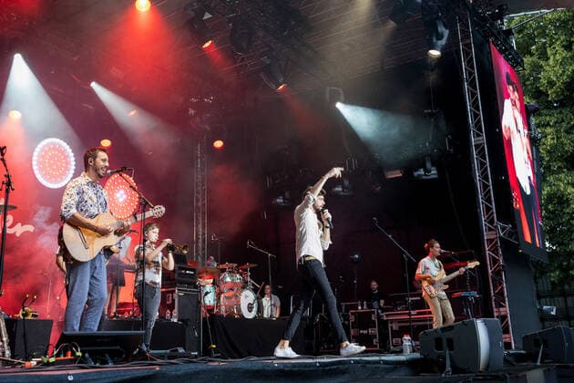First live performance in Germany of the Spanish-German pop singer Alvaro Soler with the Mar de Colores European Tour at the Kunst Rasen Bonn, 11 08 2021 organized by E L Hartz Promotion GmbH Bonn Gronau NRW Germany