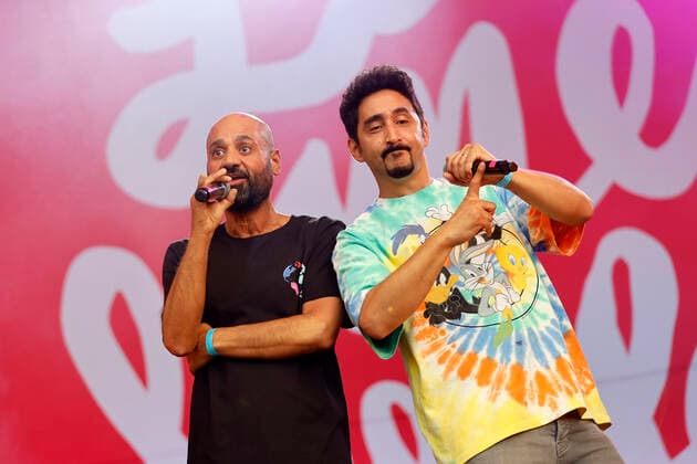 G Style and Eko Fresh at the benefit concert for the victims of the flood disaster at the south bridge Cologne, 11 08 2021 Foto:xC.xHardtx xFuturexImage
